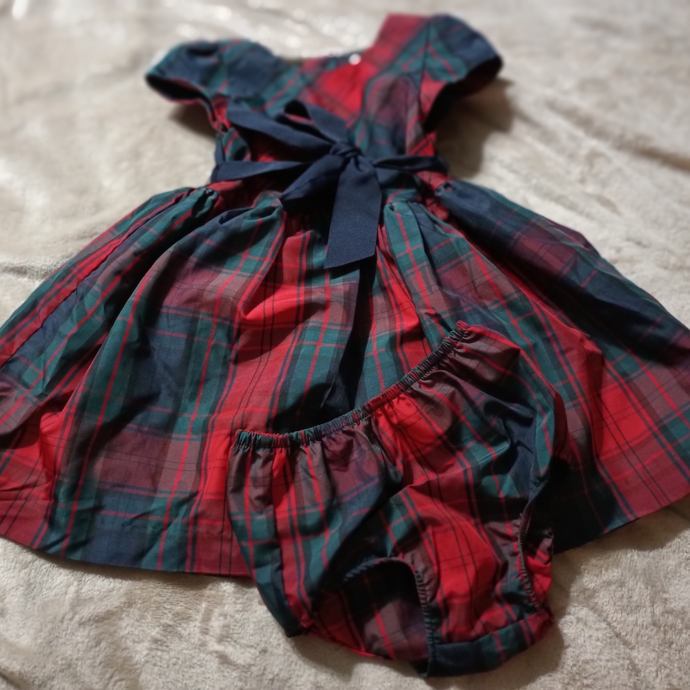 Ralph Lauren 24 Months Plaid Dress with Bloomers